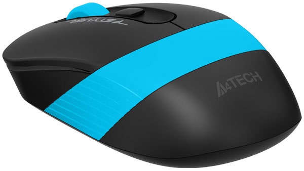 Мышь беспроводная A4Tech Fstyler FG10S (optical, 2000dpi, AA, бесшумный клик, black-blue)