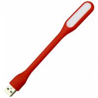 USB - лампа (6 светодиодов, 1.2W, гибкая ножка, прорезиненный корпус, red)