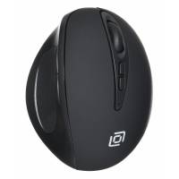 Мышь беспроводная Oklick 688MW (optical, 1600dpi, 2xAAA, эргономичная, soft-touch, black)