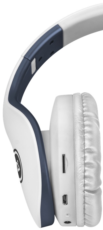 Гарнитура Defender FreeMotion B525 (полноразмерная закрытая, беспроводная, Bluetooth 5.0, с микрофоном, до 8 часов работы от батареи, MicroSD, FM, складная, white-blue)