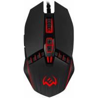 Мышь Sven RX-G810 (USB, optical, 4000dpi, игровая, настраиваемая подсветка, программируемая, soft-touch, 1.8m, black)