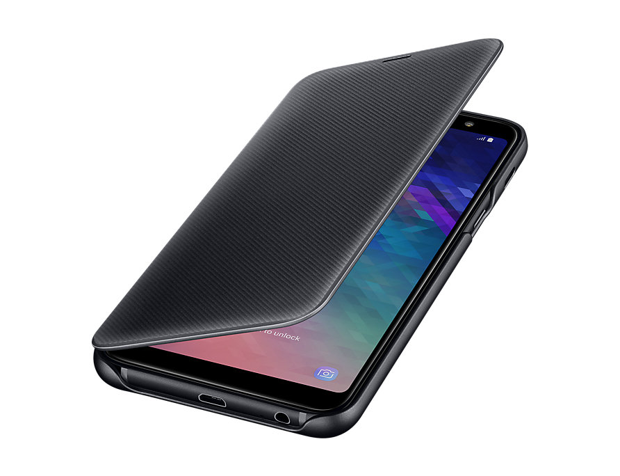 Чехол клип-кейс Samsung EF-WA605CBEGRU (для Samsung Galaxy A6+, wallet, black)