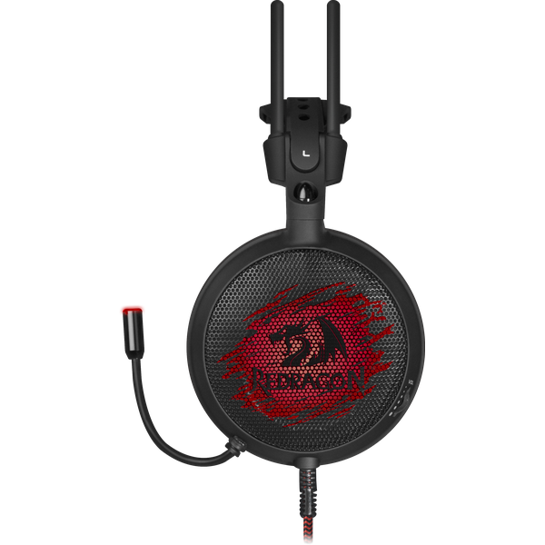 Наушники Redragon DELIRIUM PRO (полноразмерные закрытые, подключение по USB, c микрофоном, игровые, виртуальный объёмный звук 7.1, 2m, black)