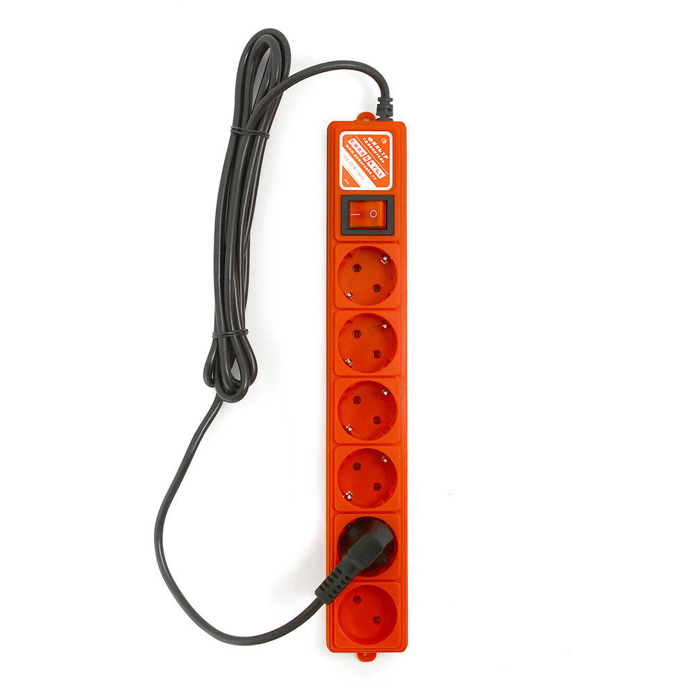 Сетевой фильтр КУБ (Power Cube SPG(5+1)-B-ko10, 6 розеток, 3 метра, red) RTL