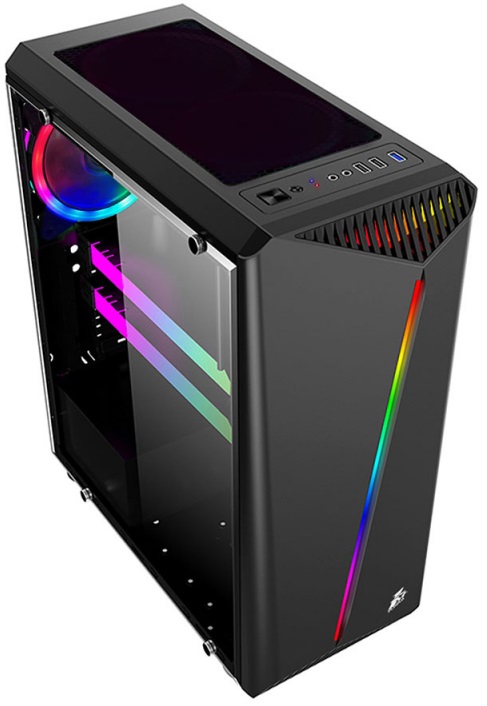 Корпус 1STPLAYER RAINBOW R3 (без БП, ATX, R3-3R1, USB3.0, black)