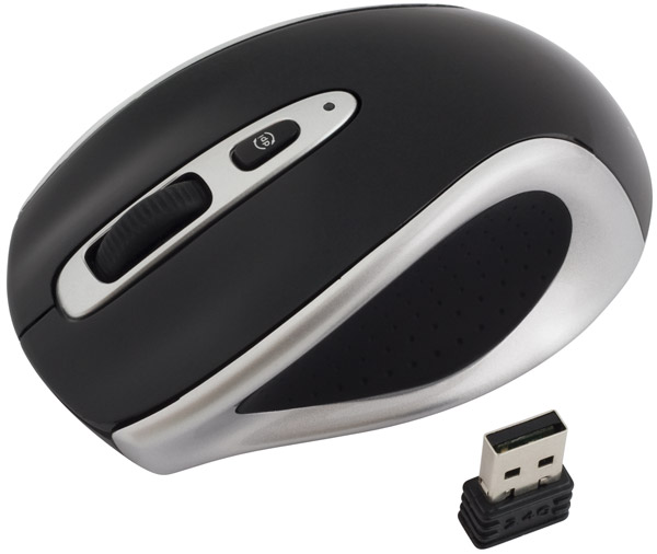 Мышь беспроводная Oklick 404MW Lite (optical, 1600dpi, 2*AAA, black-silver)