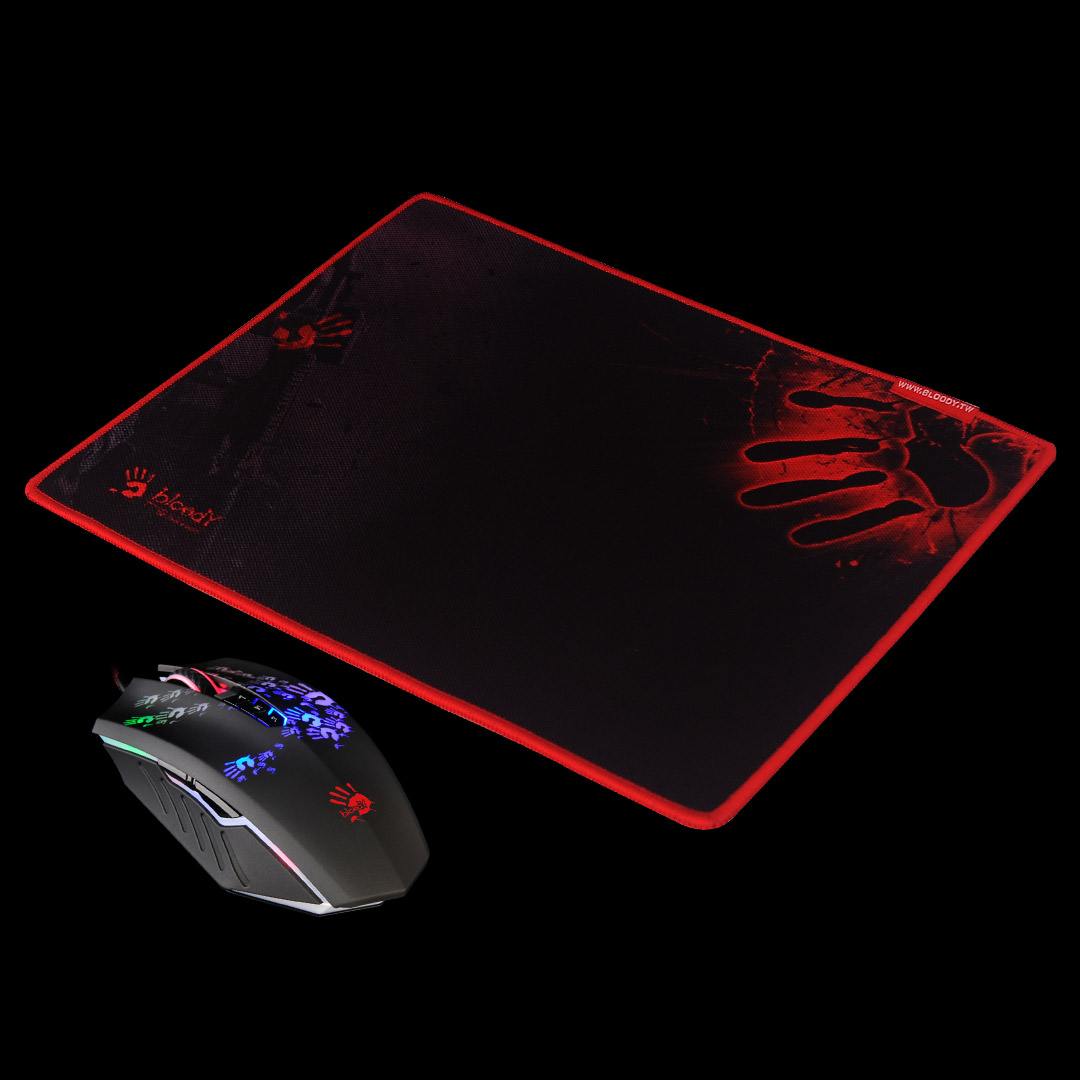 Мышь A4Tech Bloody A6081 (USB, optical, 4000dpi, игровая, коврик, black)
