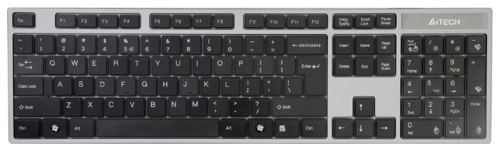 Клавиатура+мышь беспроводные A4Tech 8100F (grey)