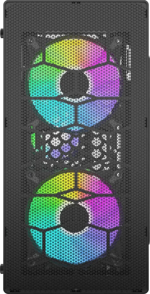Корпус Bloody BD-CC101F (без БП, mATX, USB3.0, 3x rainbow LED Fan, black)