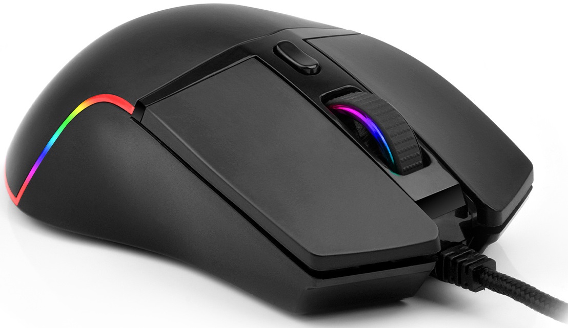 Мышь Oklick PROPHECY 717G (USB, optical, 8000dpi, игровая, динамическая подсветка, программируемая, soft-touch, 1.8m, black)