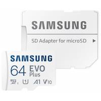 Карта памяти SDXCmicro Card 64Gb Samsung EVO Plus (MB-MC64KA/EU, Class 10, UHS-I, 130MB/s, адаптер SD)