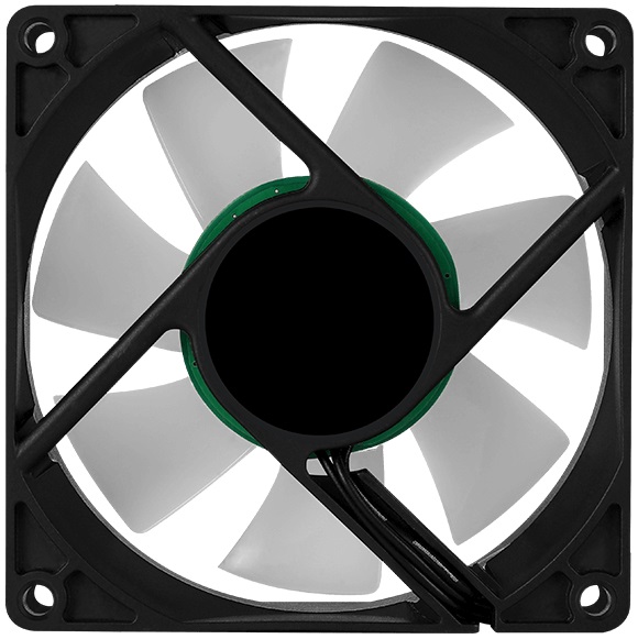 Вентилятор AeroCool Frost 8 (80x80x25mm, Sleeve, 1500rpm, 28dBa, 3+4pin, RGB fixed LED, black-white) RTL