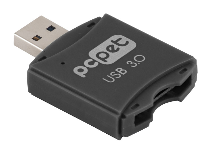 Карт-ридер PC Pet 4-in-1 (BW-P3019A, SDXC, microSD, black, USB3.0)