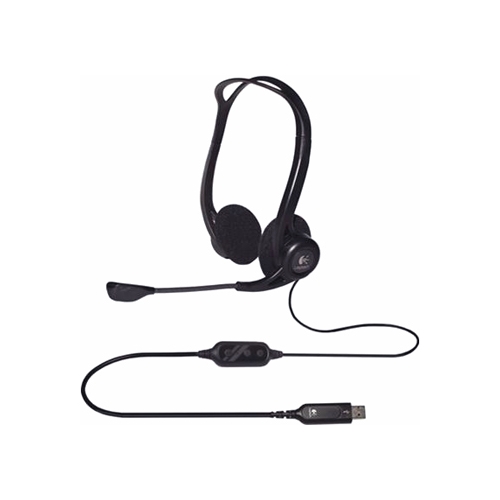 Гарнитура Logitech 960 (накладная открытая, подключение по USB, с микрофоном, регулятор, 2.4m, black)