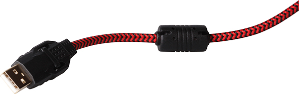Наушники QUMO Atlantis GHS0005 (полноразмерные закрытые, подключение по USB, c микрофоном, подсветка RGB, игровые, 2.2m, black-brown)