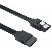 Кабель интерфейсный SATA 0.4m (защелки, black)