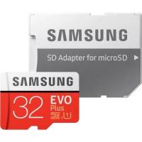 Карта памяти SDmicro Card 32Gb Samsung EVO+ (MB-MC32GA/RU, Class 10, UHS-I, 95/20Mb/s, адаптер SD)