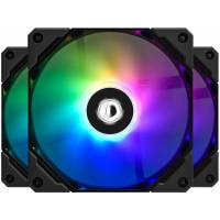 Вентилятор ID-Cooling TF-12025-ARGB Trio (120x120x25mm, Hydro, 500-1500rpm, 14-31dBa, 4pin, PWM, ARGB, black-white, 3 штуки) RTL