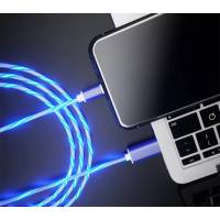 Кабель USB 2.0 Am - Lightning 1.0m (переливающаяся подсветка, blue)
