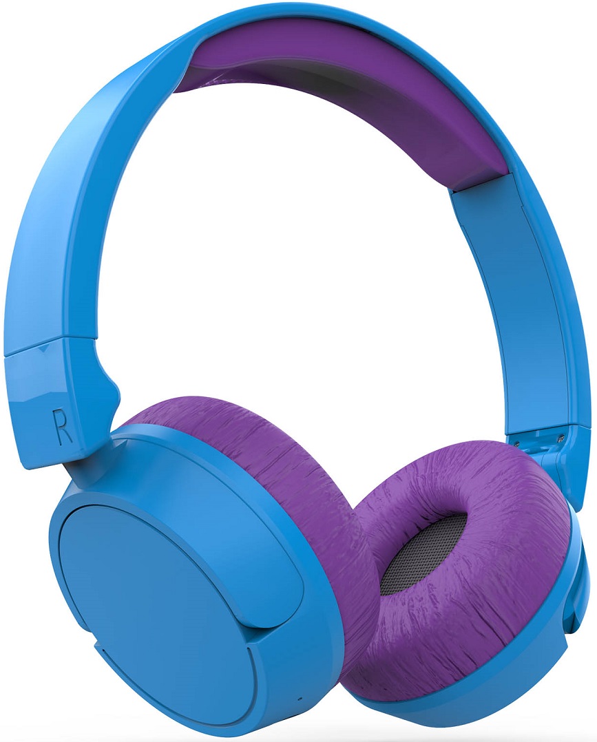 Гарнитура Hiper LUCKY ZTX6 (накладная открытая, беспроводная, Bluetooth 5.0, с микрофоном, до 20 часов работы от батареи, детский размер, безопасный уровень звука, blue-purple)