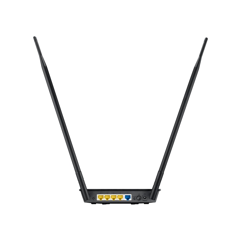 Роутер ASUS RT-N12HP B1 (300Mbps, 2.4GHz, 4 ports, 100Mbps, 2 внешние съёмные антенны 9dBi, высокомощный, black)