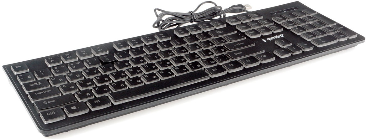 Клавиатура Gembird KB-250L (USB, радужная подсветка, black)