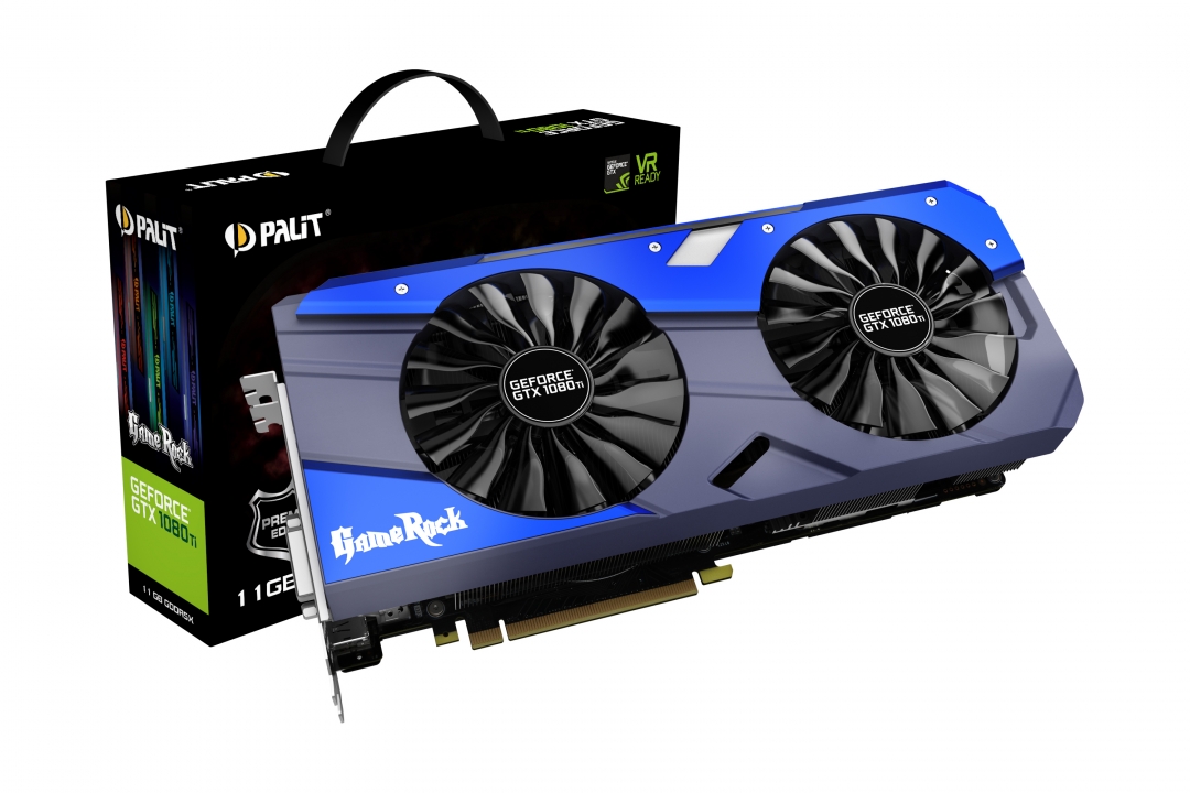 Видеокарта Palit GF GTX1080TI GameRock 11264Mb (352bit, GDDR5X, 3xDP+DVI+HDMI) RTL