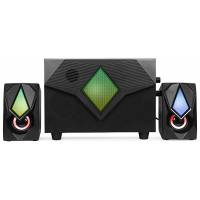 Колонки QUMO Shield AS006 (15W, USB, RGB подсветка, black)