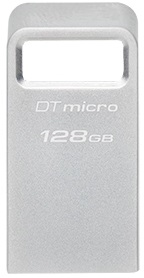 Флеш накопитель USB 3.2 128Gb Kingston DTMicro (DTMC3G2/128GB, 200MB/s, silver)
