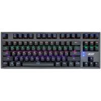 Клавиатура Acer OKW126 (USB, механическая, BLUE Switch, регулируемая подсветка, игровая, мультимедийная, 1.8m, black)