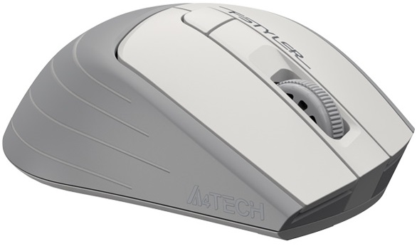 Мышь беспроводная A4Tech Fstyler FG30S (optical, 2000dpi, AA, бесшумный клик, grey-white)