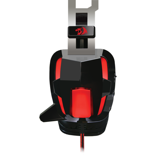Наушники Redragon LAGOPASMUTUS (полноразмерные закрытые, c микрофоном, игровые, 2m, black-red)