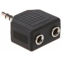 Разветвитель 3.5 Jack (m) - 2x 3.5 Jack (f) (А202, black) Smartbuy