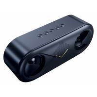 Колонка QUMO X5 (6W, портативная, аккумулятор 2000mAh, Bluetooth v.5.0, подсветка, микрофон, громкая связь, AUX, USB, MicroSD до 32Gb, MP3, black)
