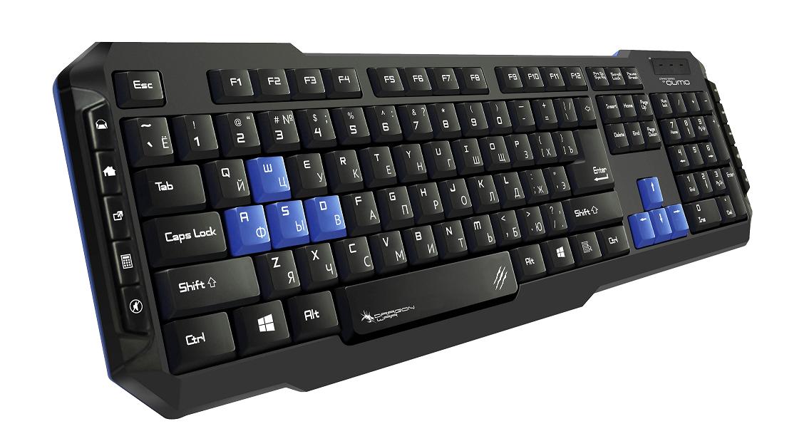 Набор клавиатура, мышь и коврик QUMO STORM (USB, black)