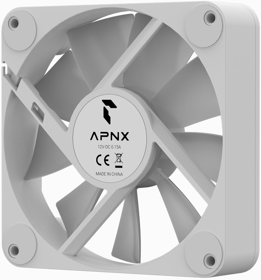 Вентилятор APNX FP1-140 PWM ARGB WH (140x140x30mm, Hydro, 500-1300rpm, 16-33dBa, 4pin, PWM, ARGB LED, white) RTL