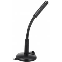 Микрофон (USB, настольный, с выключателем, black)