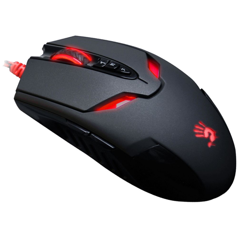 Мышь A4Tech Bloody V4Ma (USB, optical, 3200 dpi, игровая, black-red)