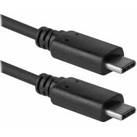 Кабель USB 2.0 Type-C - USB2.0 Type-C 1.0m (USB99-03H, 3A, быстрая зарядка, black) Defender