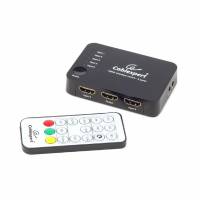 Переключатель HDMI Cablexpert DSW-HDMI-52 (5 устройств -> 1 монитор/ТВ, пульт ДУ, black)
