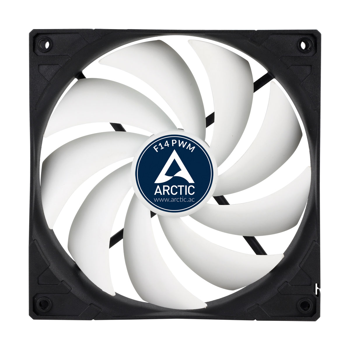 Вентилятор ARCTIC F14 PWM (140x140x27mm, FDB, 600-1350rpm, 4pin, PWM, black-white) RTL