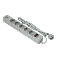 Сетевой фильтр ExeGate (SP-5-USB-3G, 5 розеток, 3 метра, 2xUSB, grey) OEM