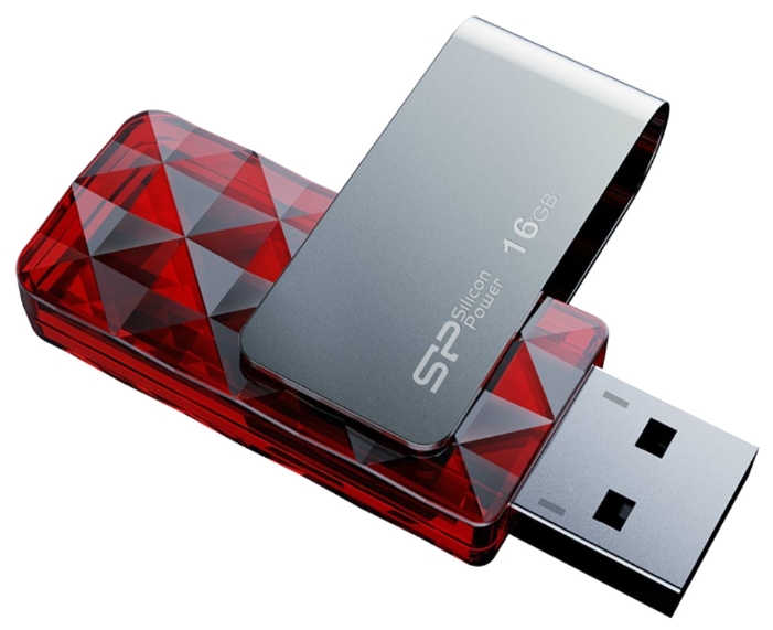 Флеш накопитель USB 2.0 16Gb Silicon Power Ultima U31 (SP016GBUF2U31V1R, красный)