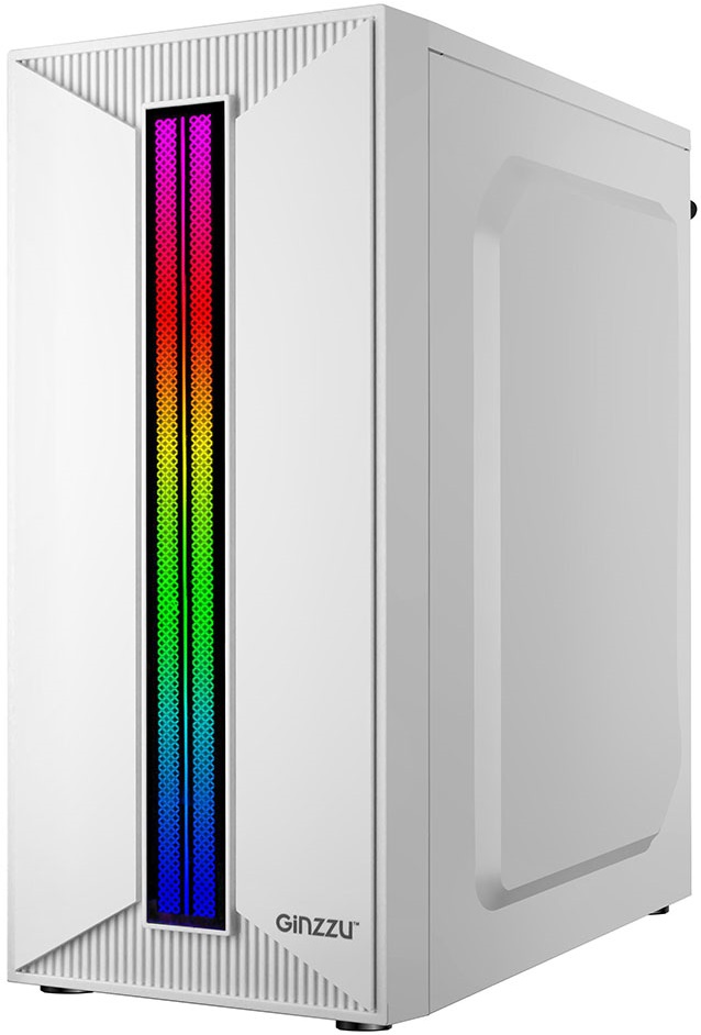 Корпус GINZZU B380 (без БП, mATX, RGB, no Fan, white)