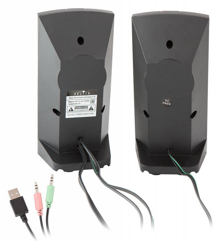 Колонки Oklick OK-118 (2x2W, USB, black)