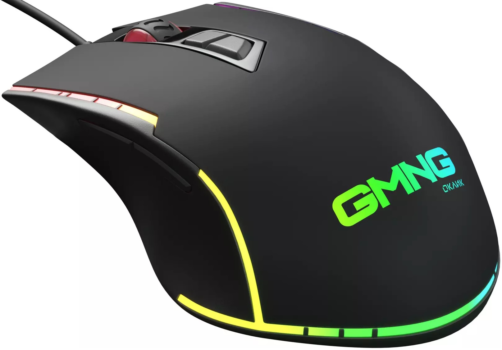 Мышь Oklick GMNG 950GM (USB, optical, 7200dpi, игровая, RGB подсветка, программируемая, soft-touch, 1.5m, black)