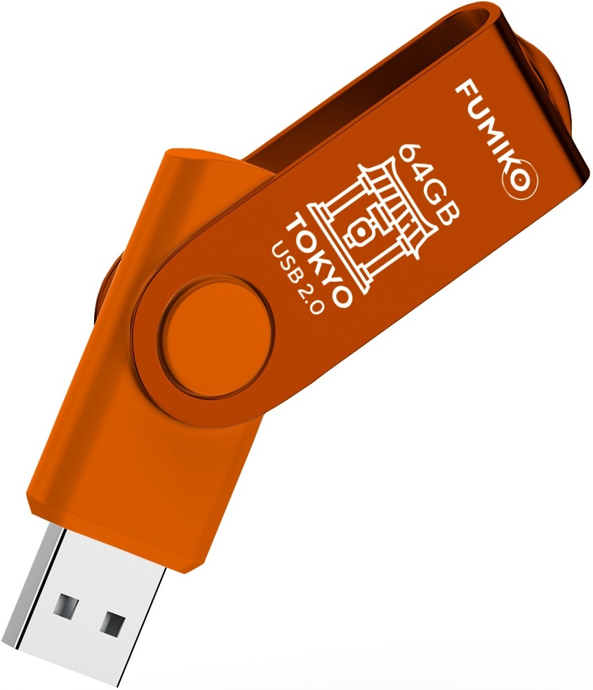 Флеш накопитель USB 2.0 64Gb FUMIKO TOKYO (FTO-35, 30MB/s, orange)