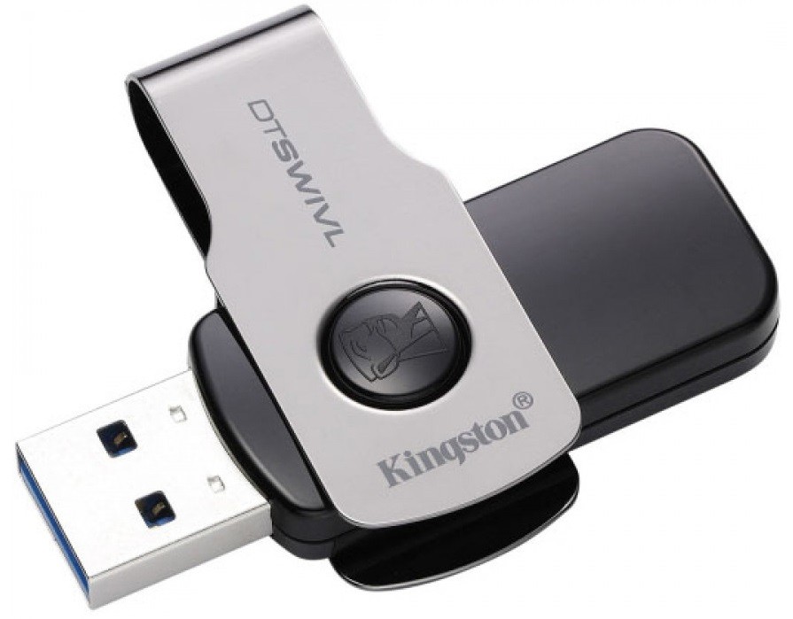 Флеш накопитель USB 3.1 32Gb Kingston SWIVL (DTSWIVL/32GB, black)