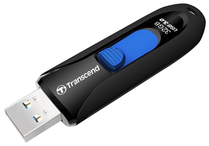 Флеш накопитель USB 3.1 32Gb Transcend JetFlash 790K (TS32GJF790K, 100MB/s, black-blue)