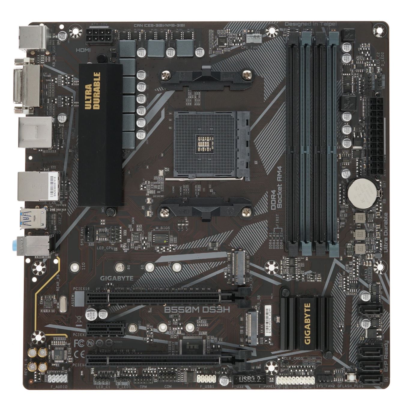 Материнская плата Gigabyte B550M DS3H (AM4, mATX) RTL